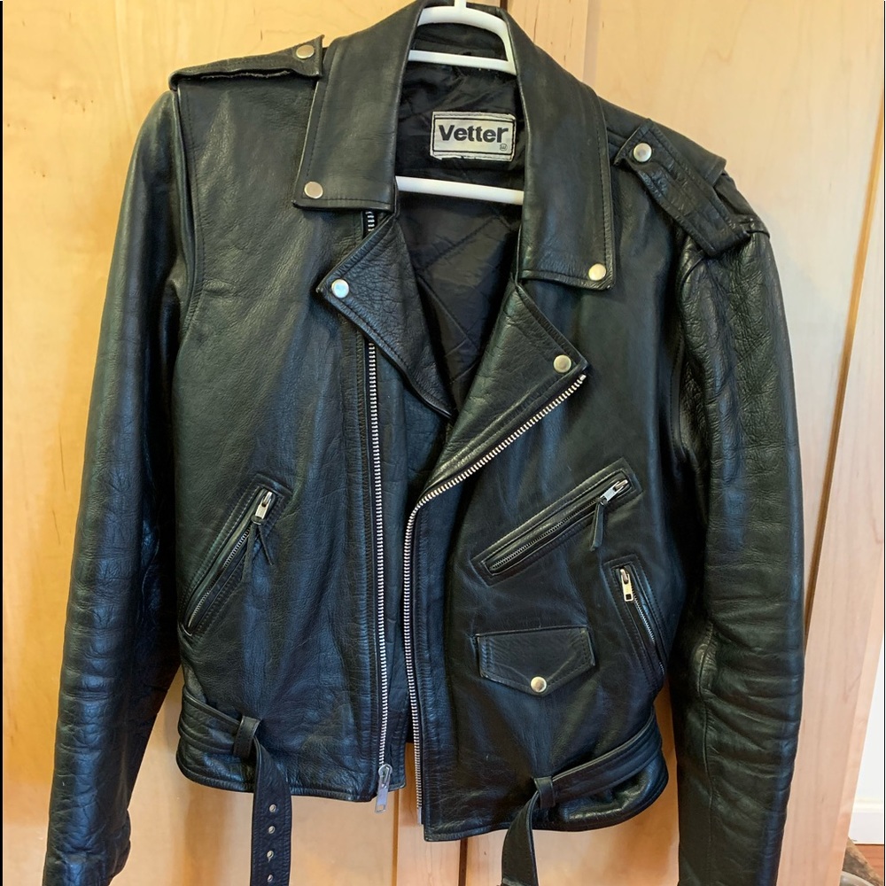 Men’s vintage Vetter leather motorcycle jacket